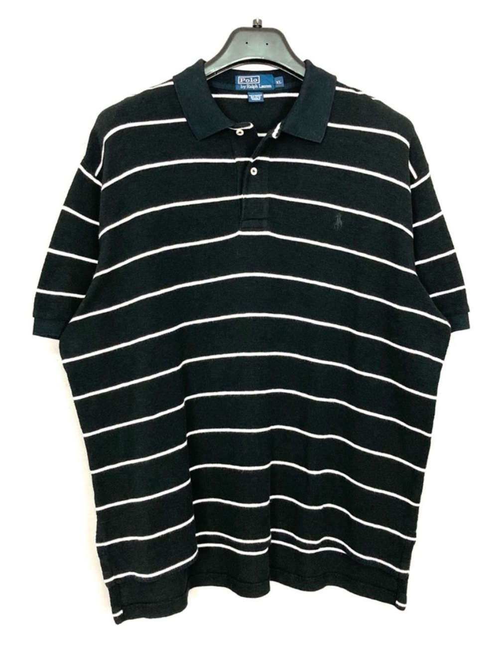 Polo Ralph Lauren Terry Polo Shirt Men’s Size XL Lightweight Stripe Waffle Knit